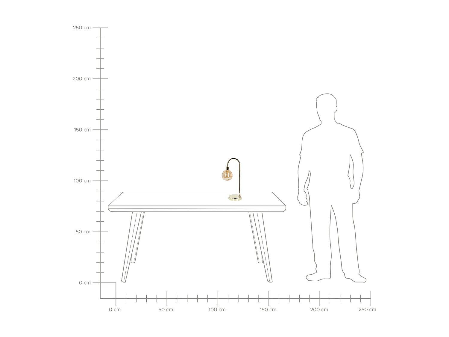 Lampe à poser RAMIS Métal Doré