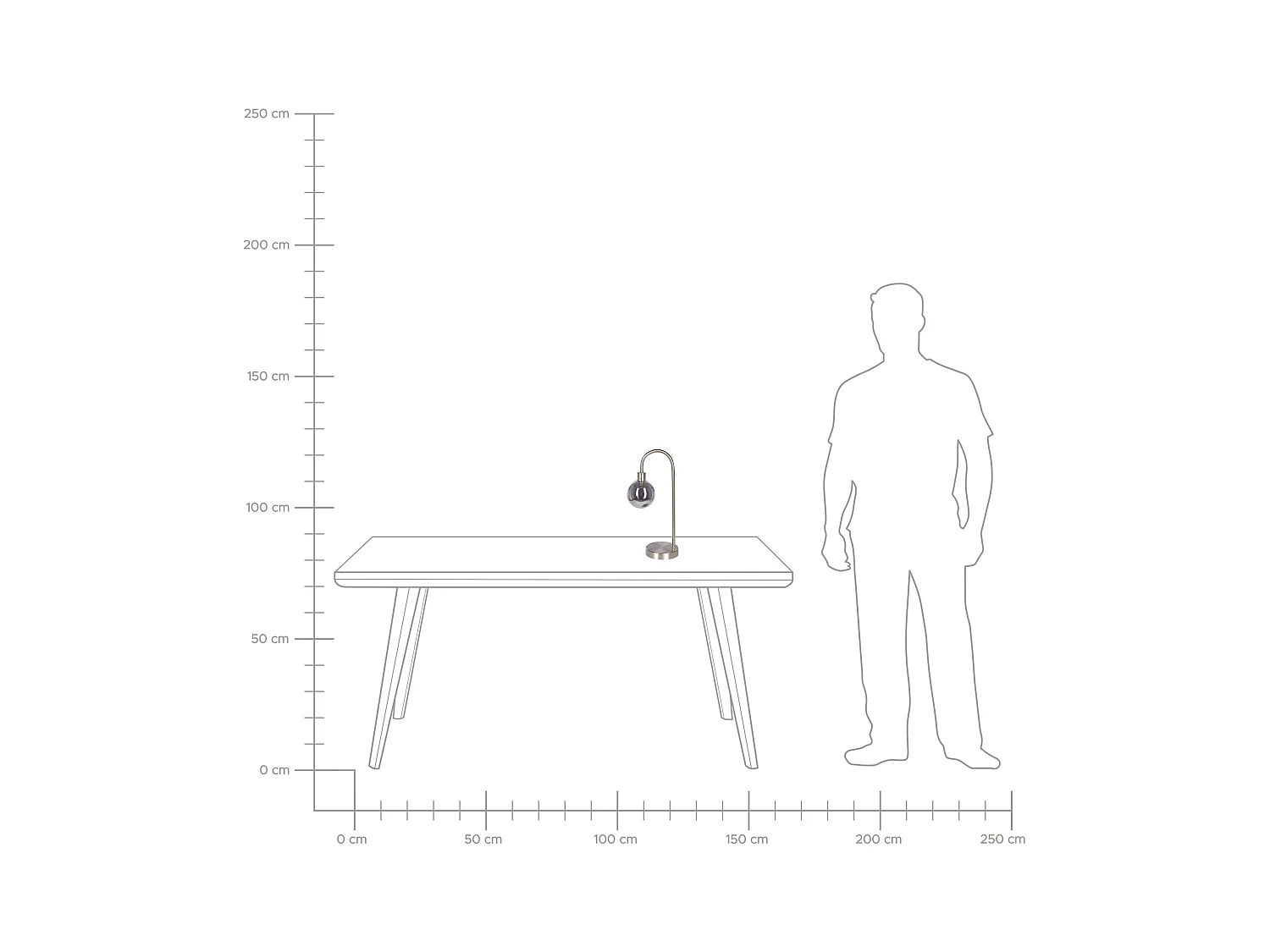Lámpara de mesa RAMIS Metal Plateado