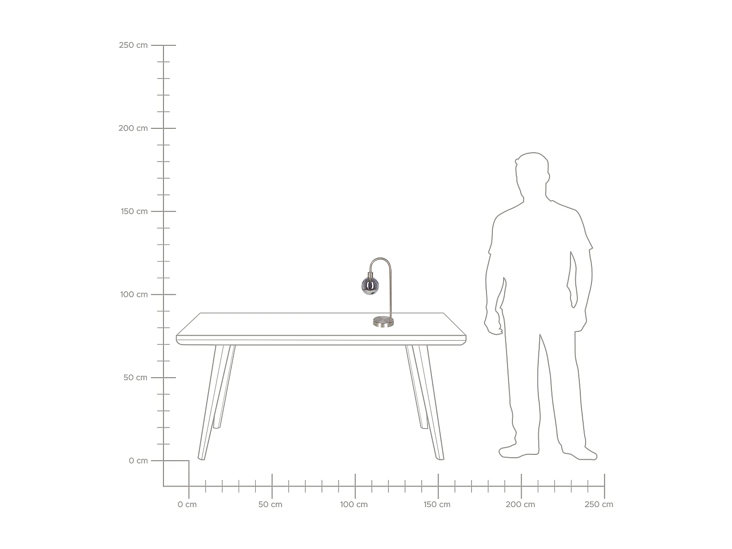 Candeeiro de mesa RAMIS Metal Prateado