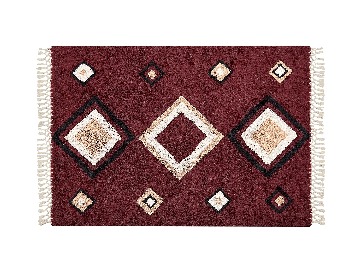 Vloerkleed katoen rood 140 x 200 cm SIIRT