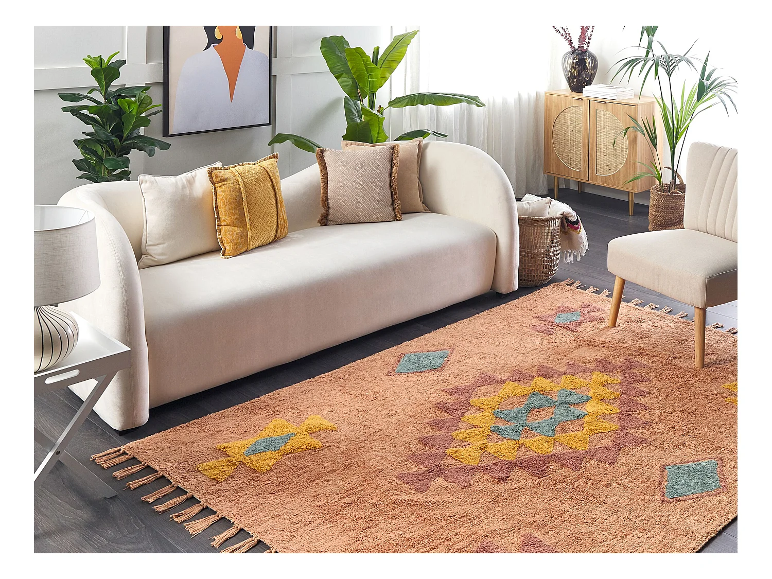 Tapis IGDIR Orange 160 x 230 cm Coton