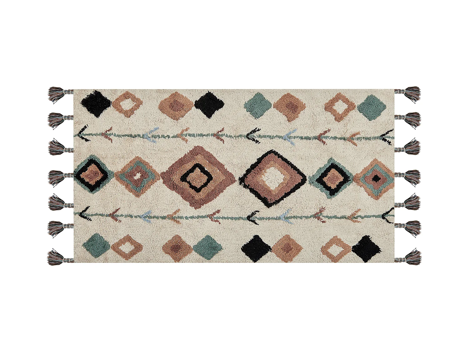 Tapis ESKISEHIR Beige 80 x 150 cm Coton
