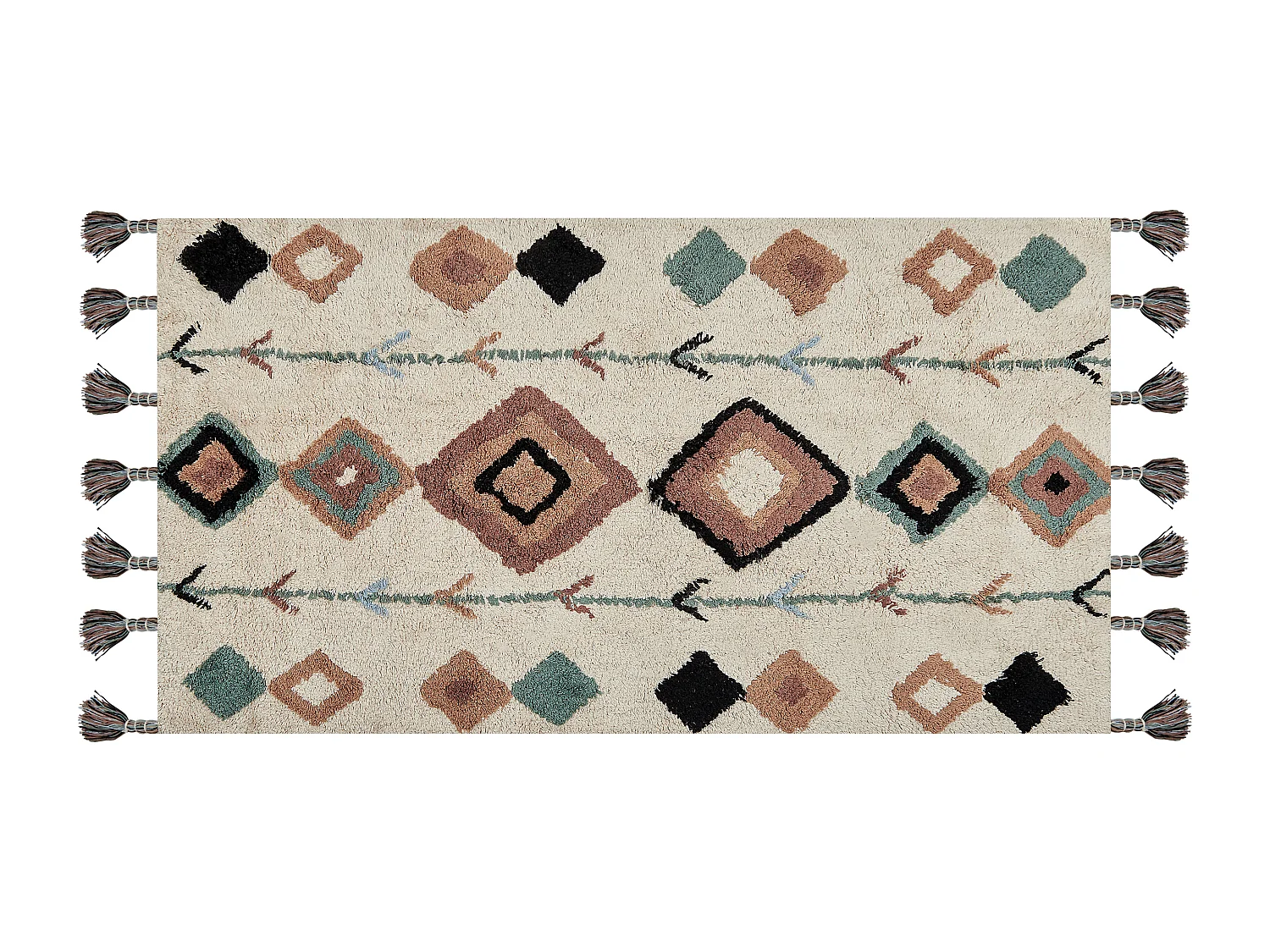 Tapis ESKISEHIR Beige 80 x 150 cm Coton