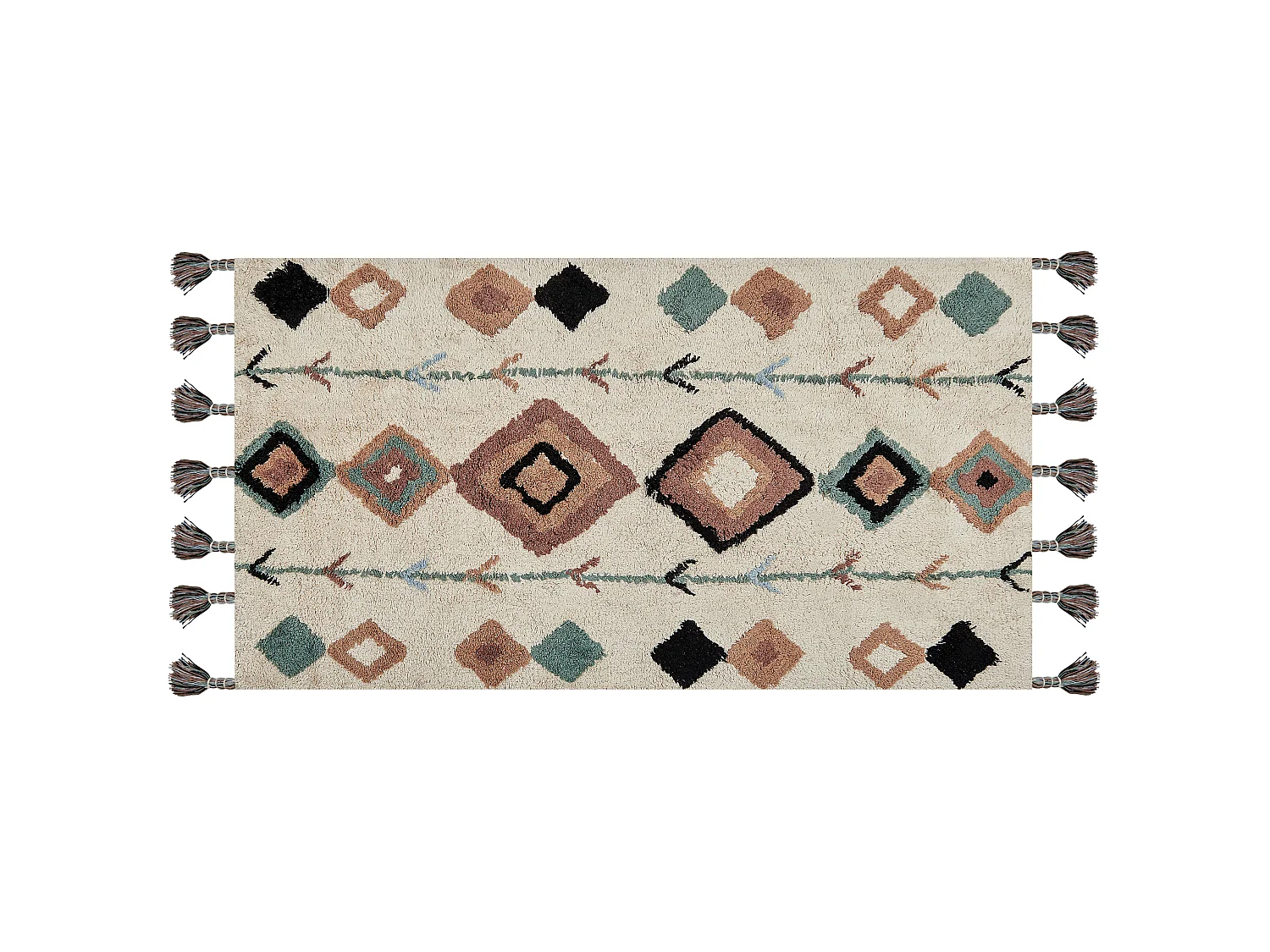 Rug ESKISEHIR Beige 80 x 150 cm Cotton