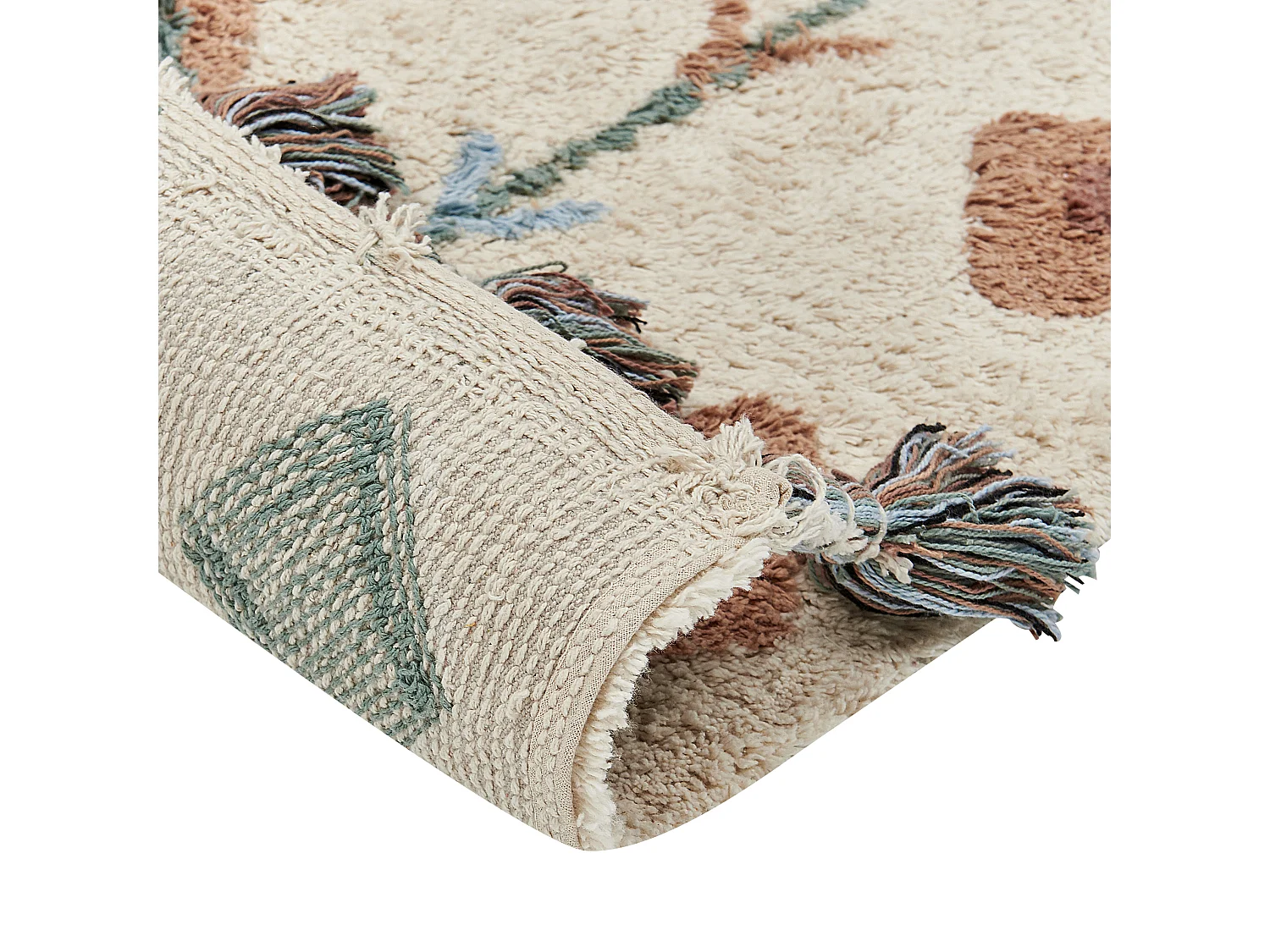 Rug ESKISEHIR Beige 80 x 150 cm Cotton