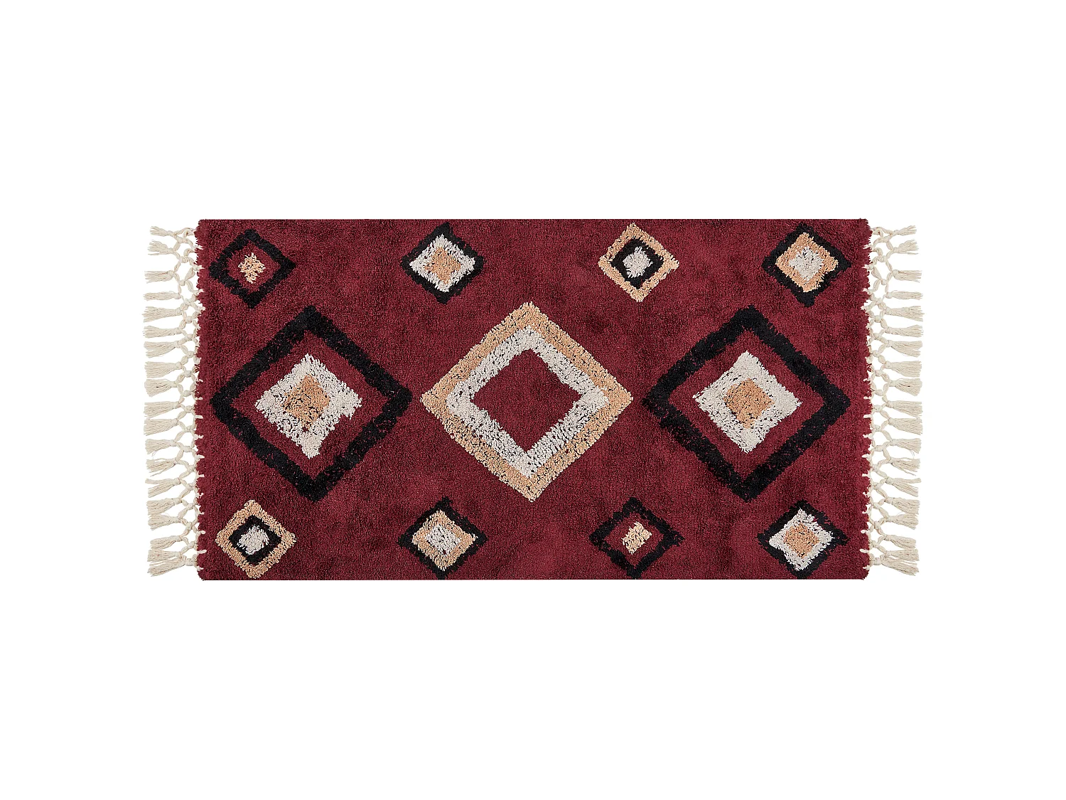 Tapis en coton rouge 80 x 150 cm SIIRT