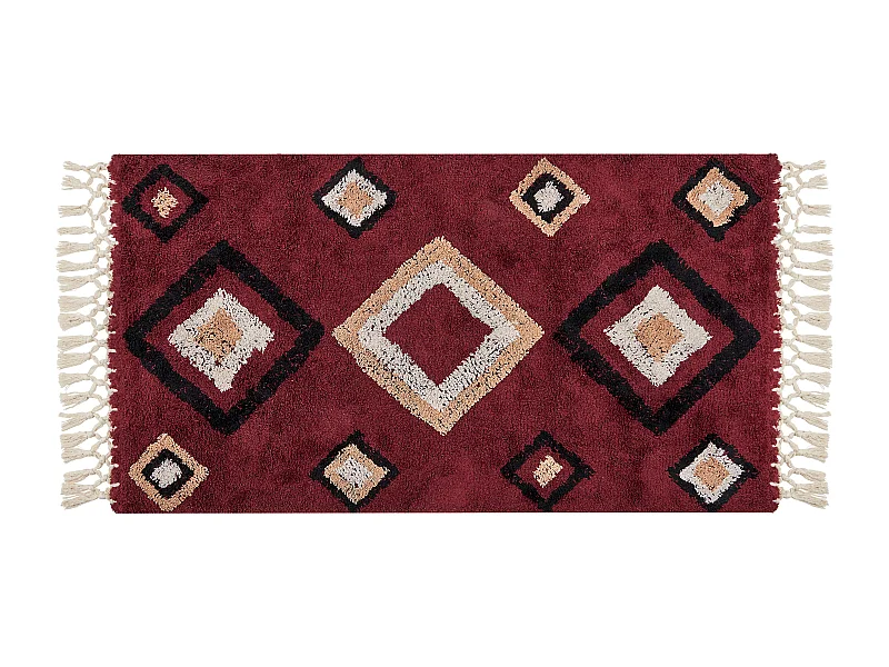 Tapis SIIRT Rouge 80 x 150 cm Coton
