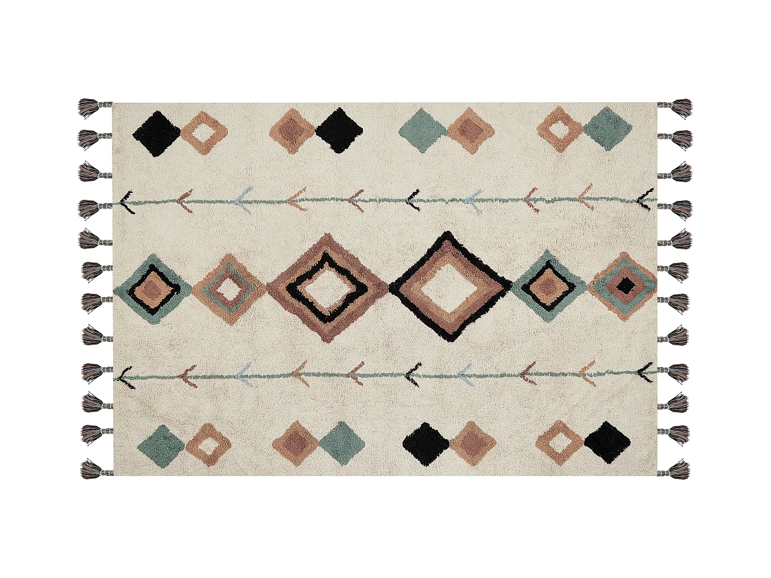 Tapis ESKISEHIR Beige 140 x 200 cm Coton