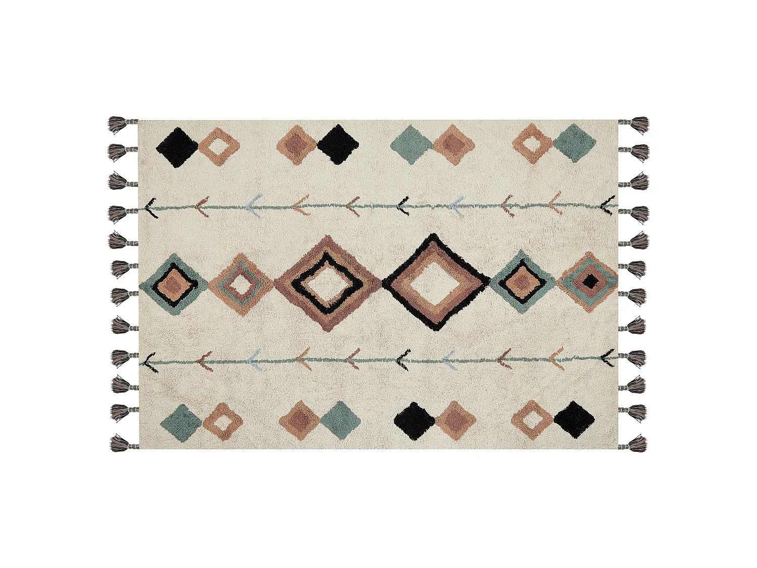 Rug ESKISEHIR Beige 140 x 200 cm Cotton