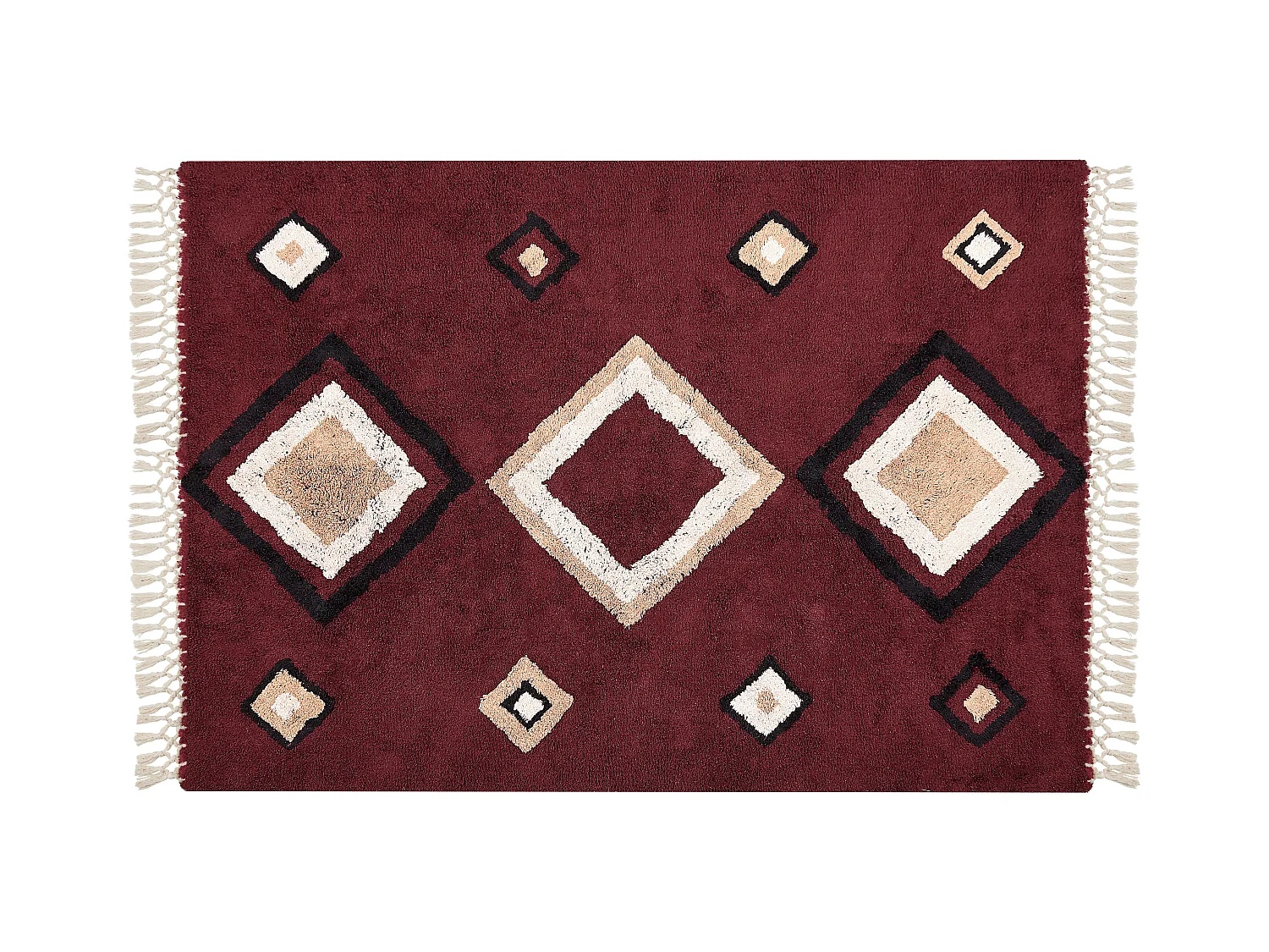 Vloerkleed katoen rood 160 x 230 cm SIIRT