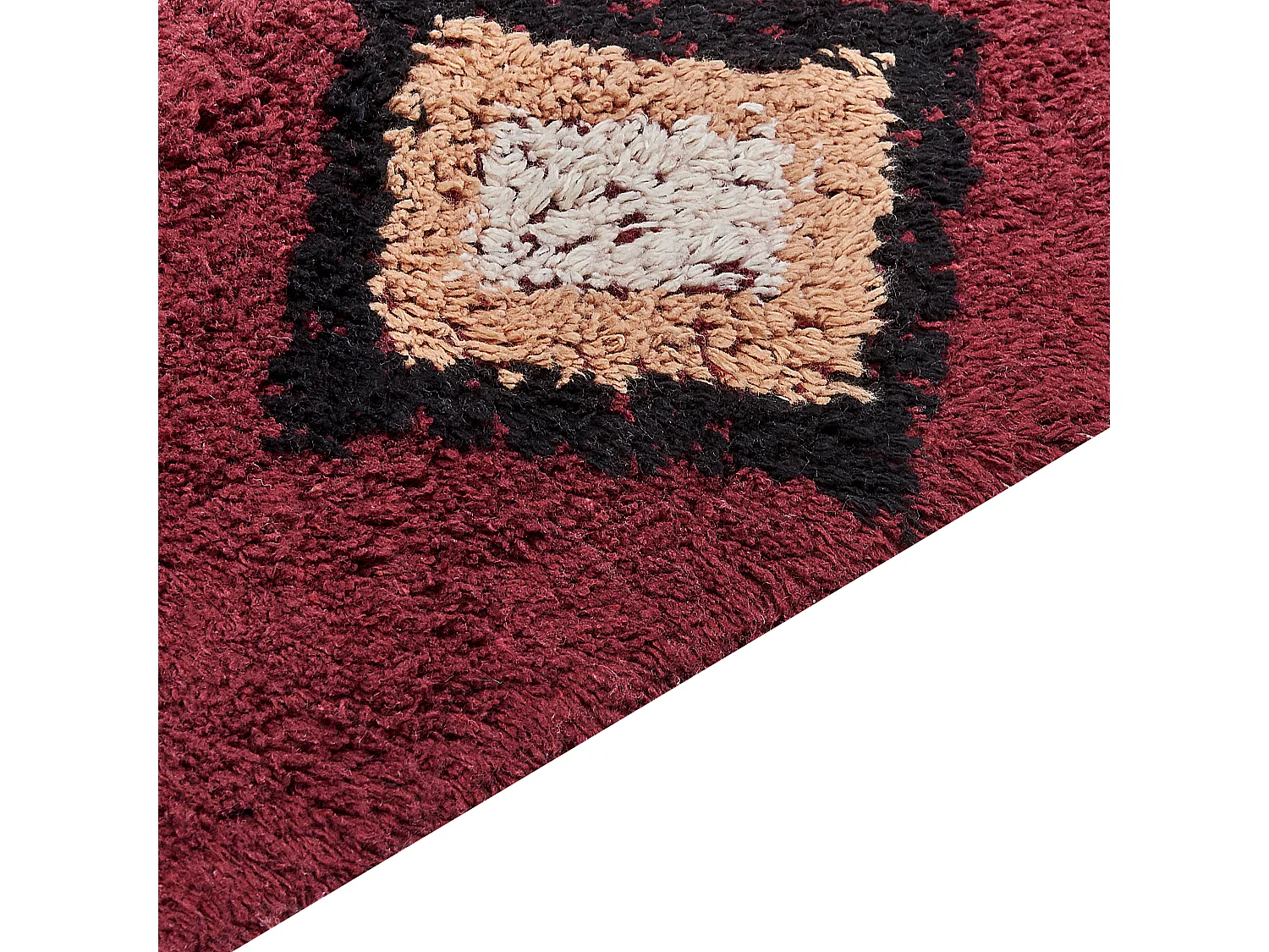 Alfombra de algodón rojo/beige/negro 160 x 230 cm SIIRT