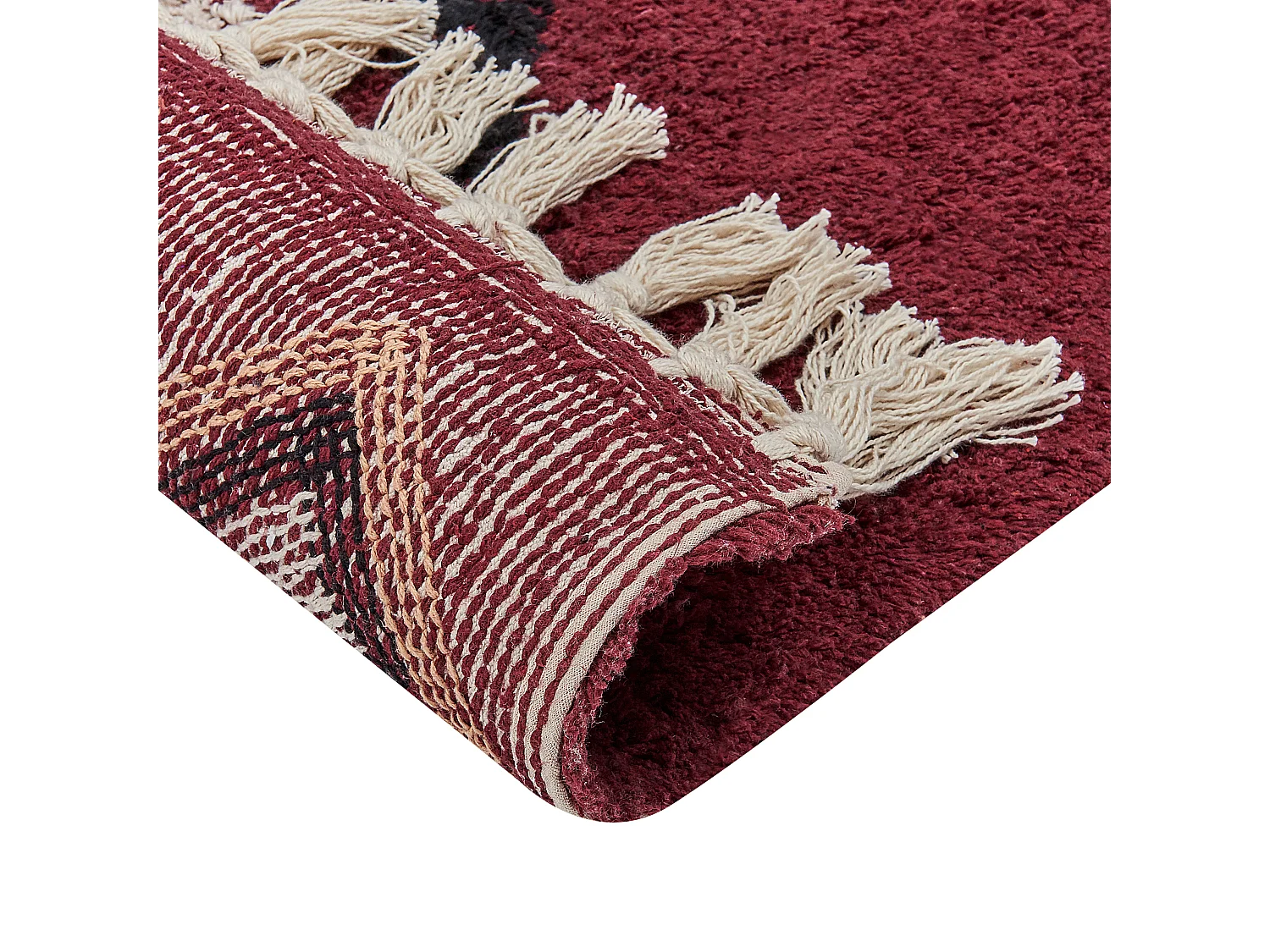 Tapete de algodão vermelho 160 x 230 cm SIIRT