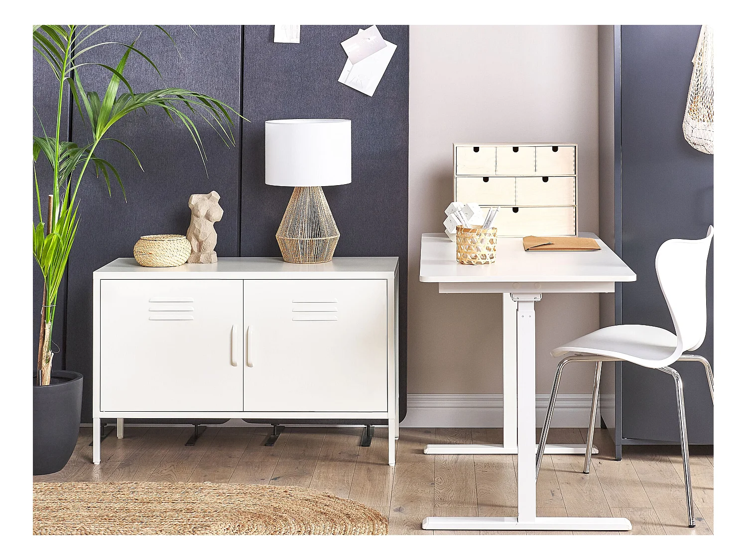 Meuble de rangement URIA Métal Blanc