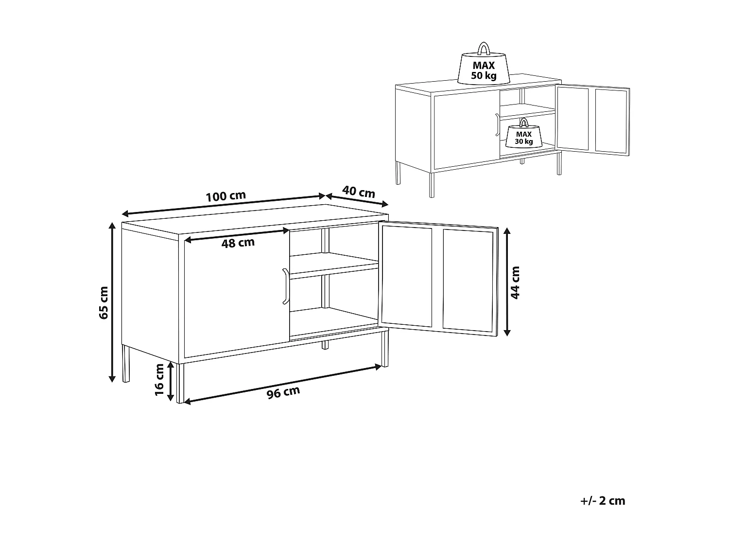 Mueble de oficina URIA Metal Blanco