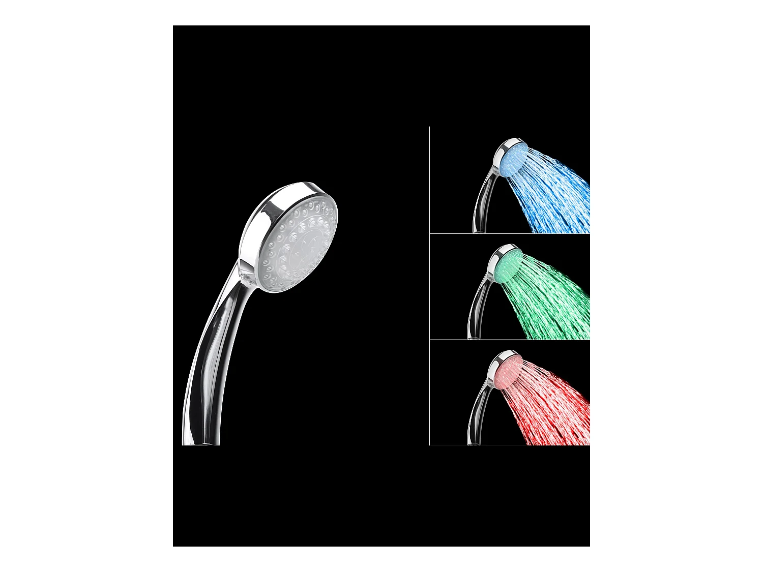 Douchekop LORDAL Met LED-verlichting Zilver