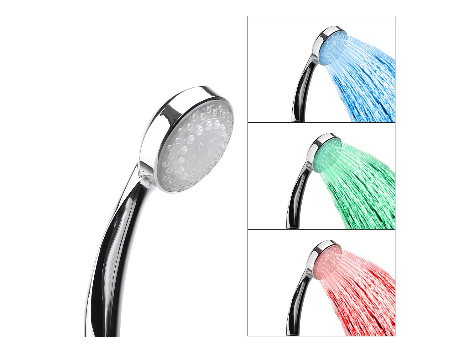 Soffione doccia LORDAL con Luci LED Argento