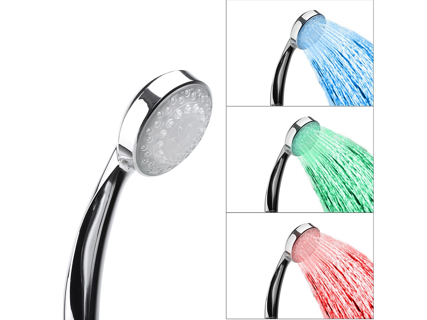 Soffione Doccia Con Led Rgb Doccetta A Telefono 25 Cm Cromoterapia Doccia Emozionale Multicolore 67600062