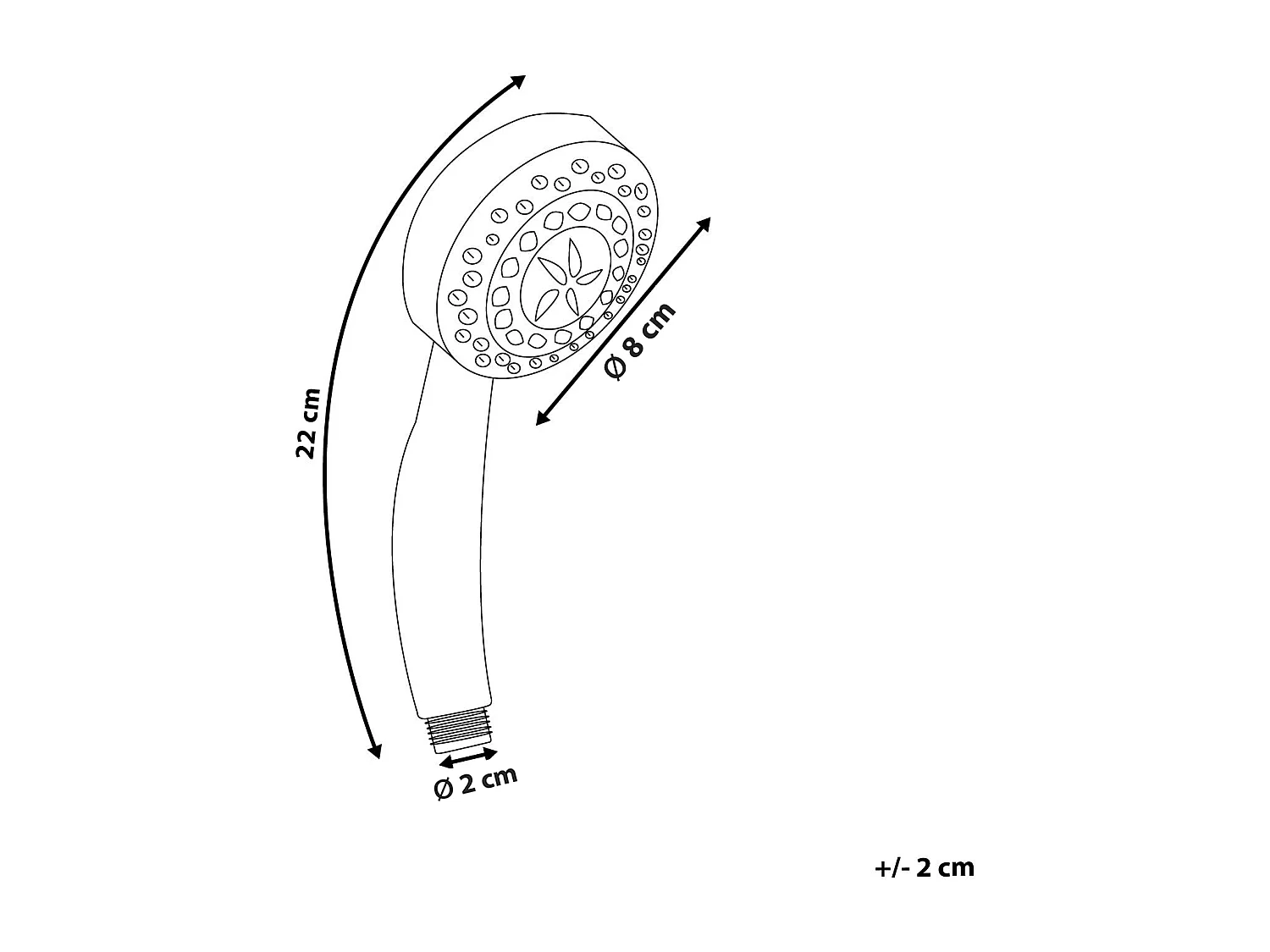 Duschbrause Duschkopf Kunststoff Silber LED-Beleuchtung Bunt LORDAL
