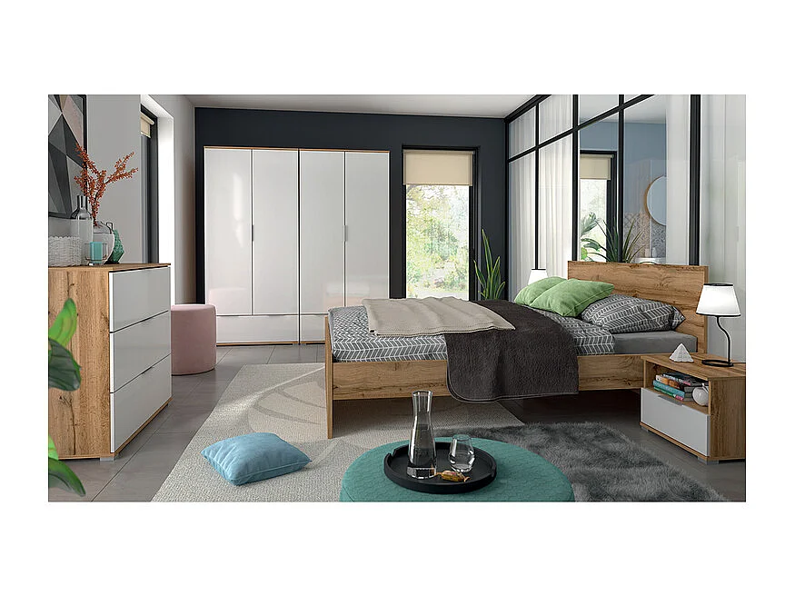 Lit 160x200 Selma Bois