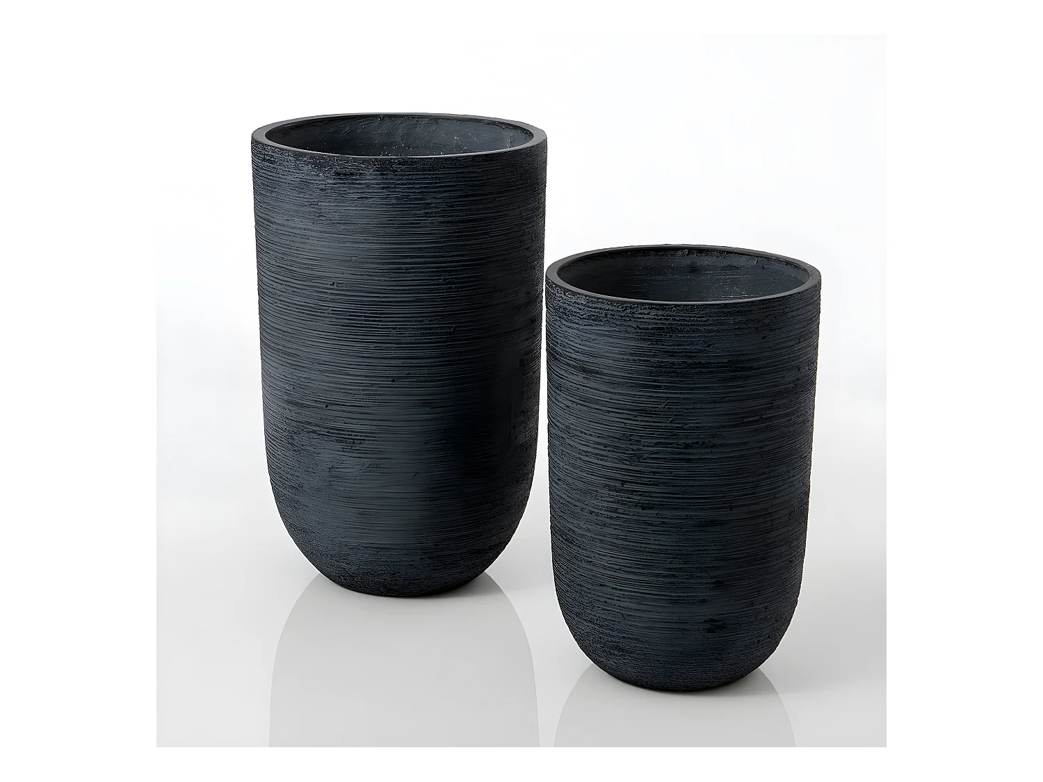 Cache-pot Kelowna 55 cm gris foncé