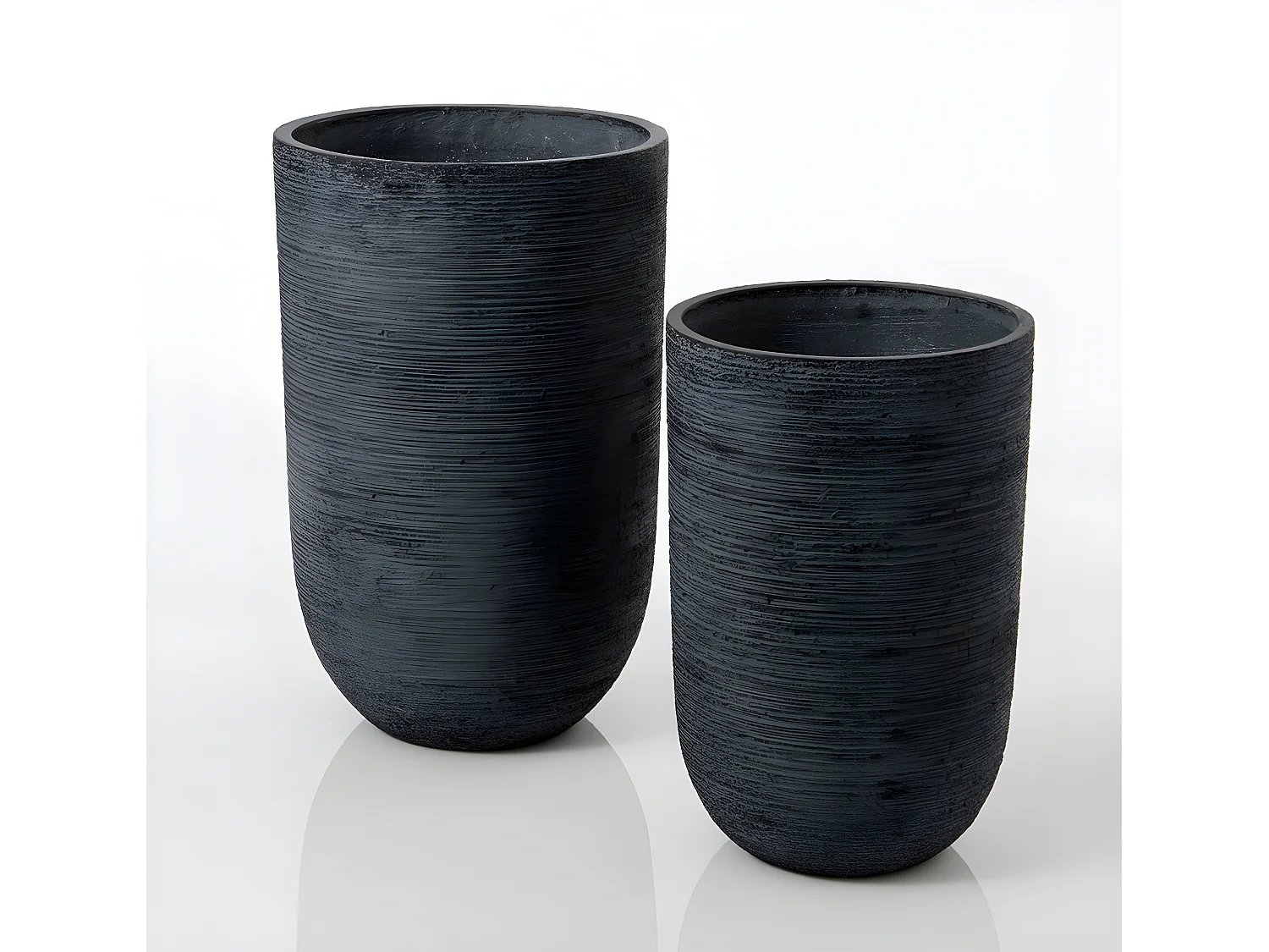 Cache-pot Kelowna 55 cm gris foncé