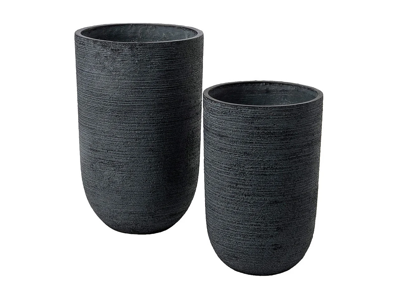 Cache-pot  gris foncé H55 cm - Kelowna