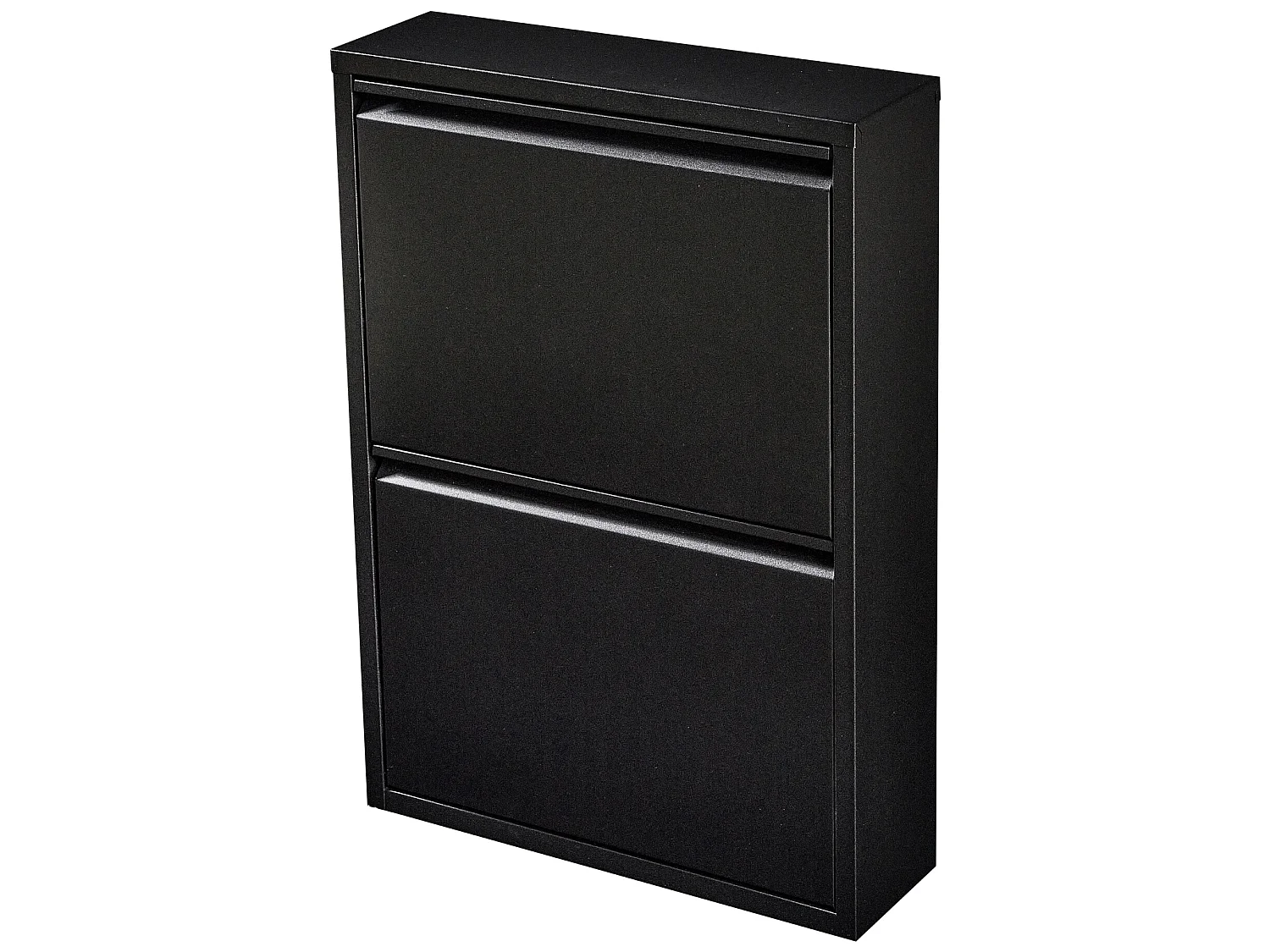 Meuble à chaussures Sokndal à 2 tiroirs inclinables noir [en.casa]