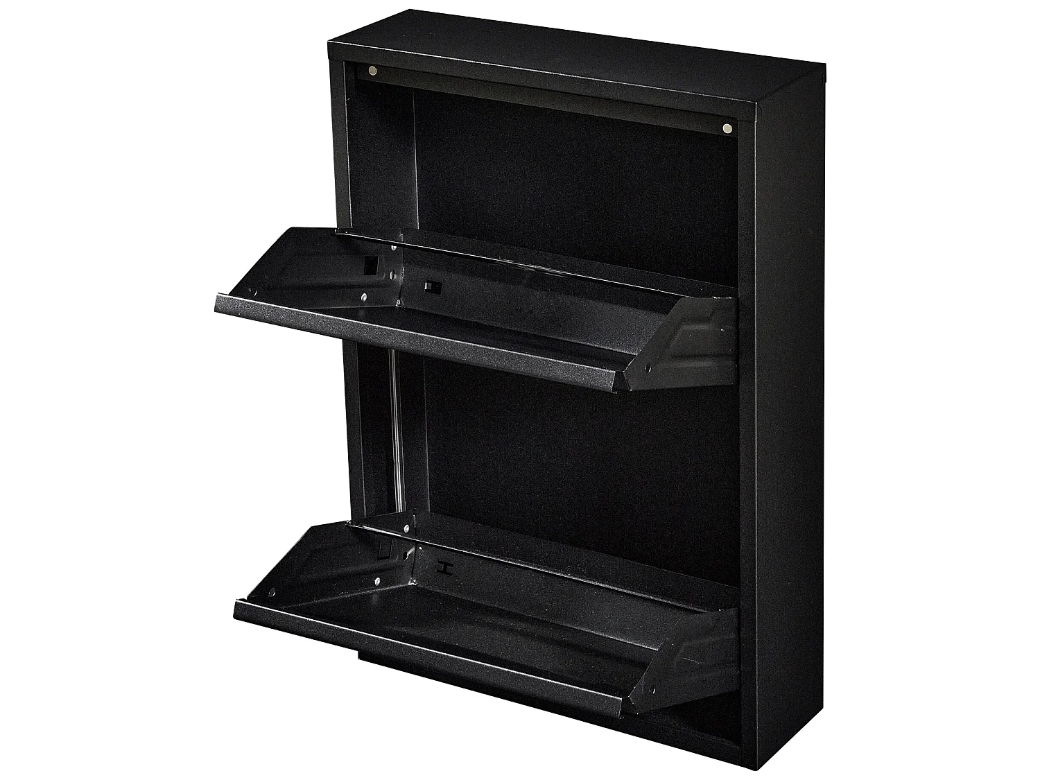 Meuble à chaussures Sokndal à 2 tiroirs inclinables noir [en.casa]