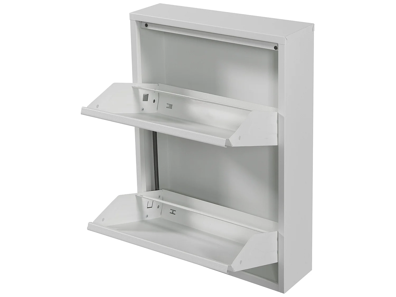 Meuble à chaussures Sokndal à 2 tiroirs inclinables blanc [en.casa]