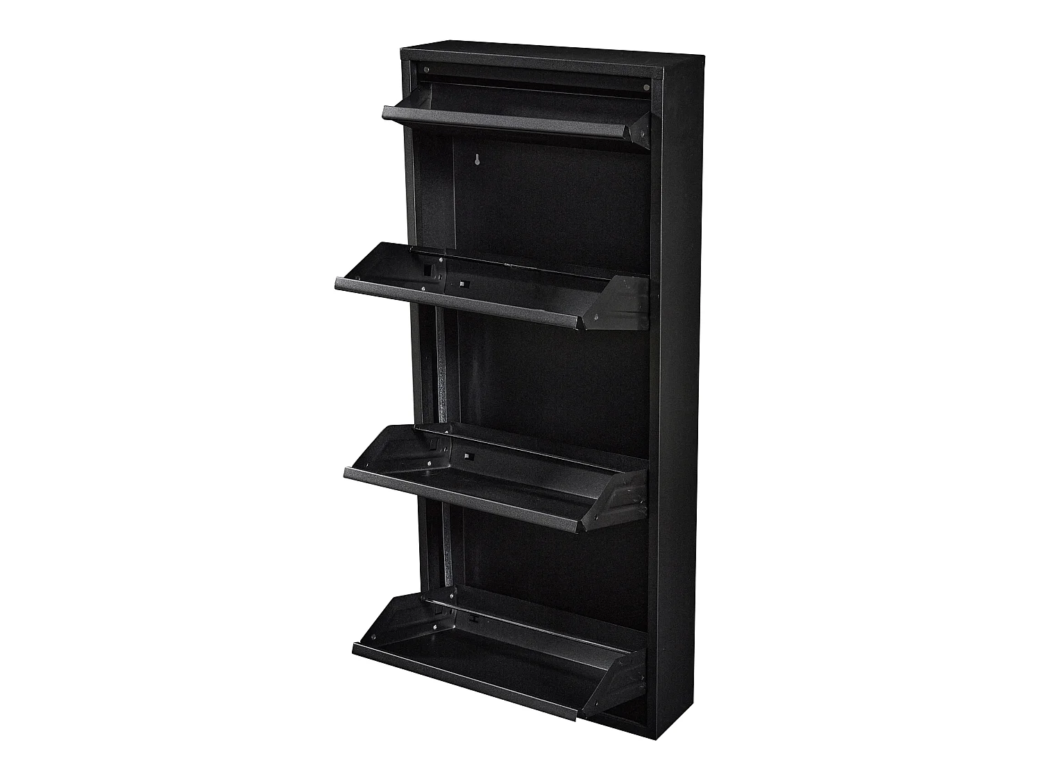 Meuble à chaussures Sokndal à 4 tiroirs inclinables noir [en.casa]