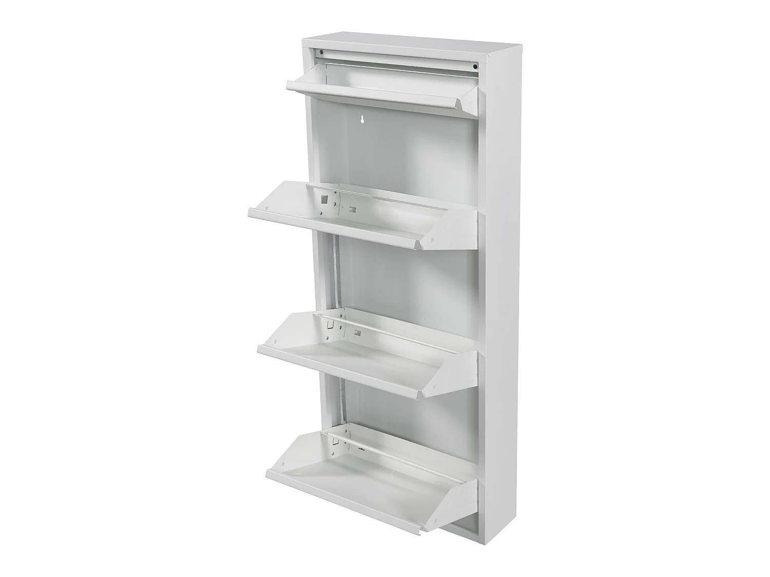 Meuble à chaussures Sokndal à 4 tiroirs inclinables blanc [en.casa]