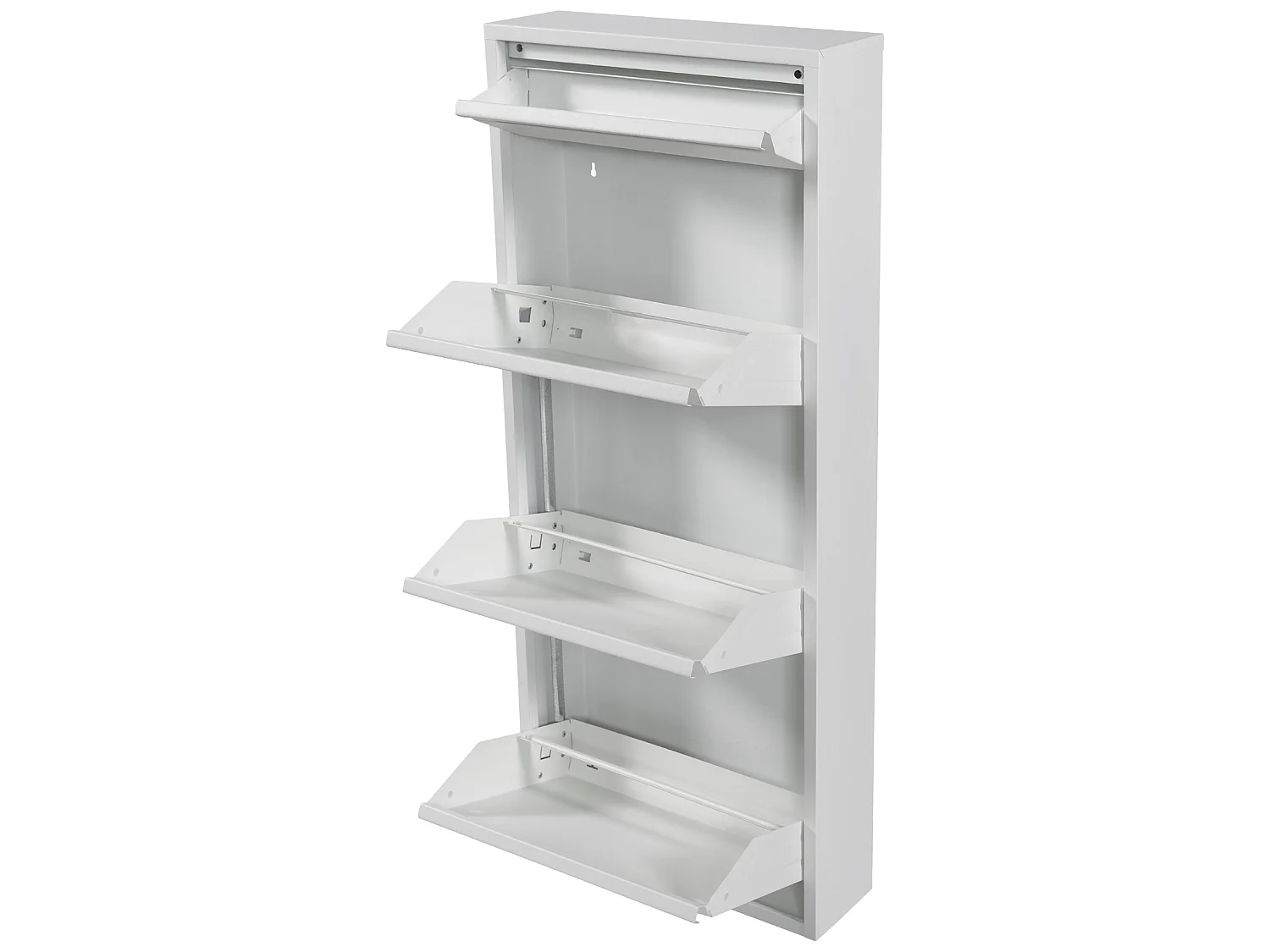 Meuble à chaussures Sokndal à 4 tiroirs inclinables blanc [en.casa]