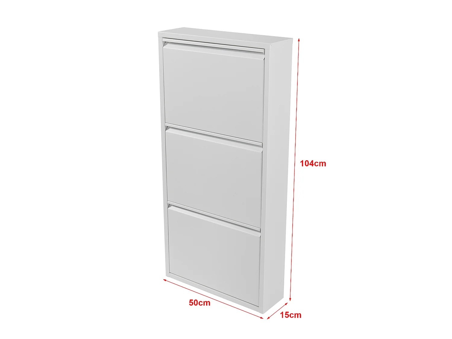 Meuble à chaussures Sokndal à 3 tiroirs inclinables blanc[en.casa]