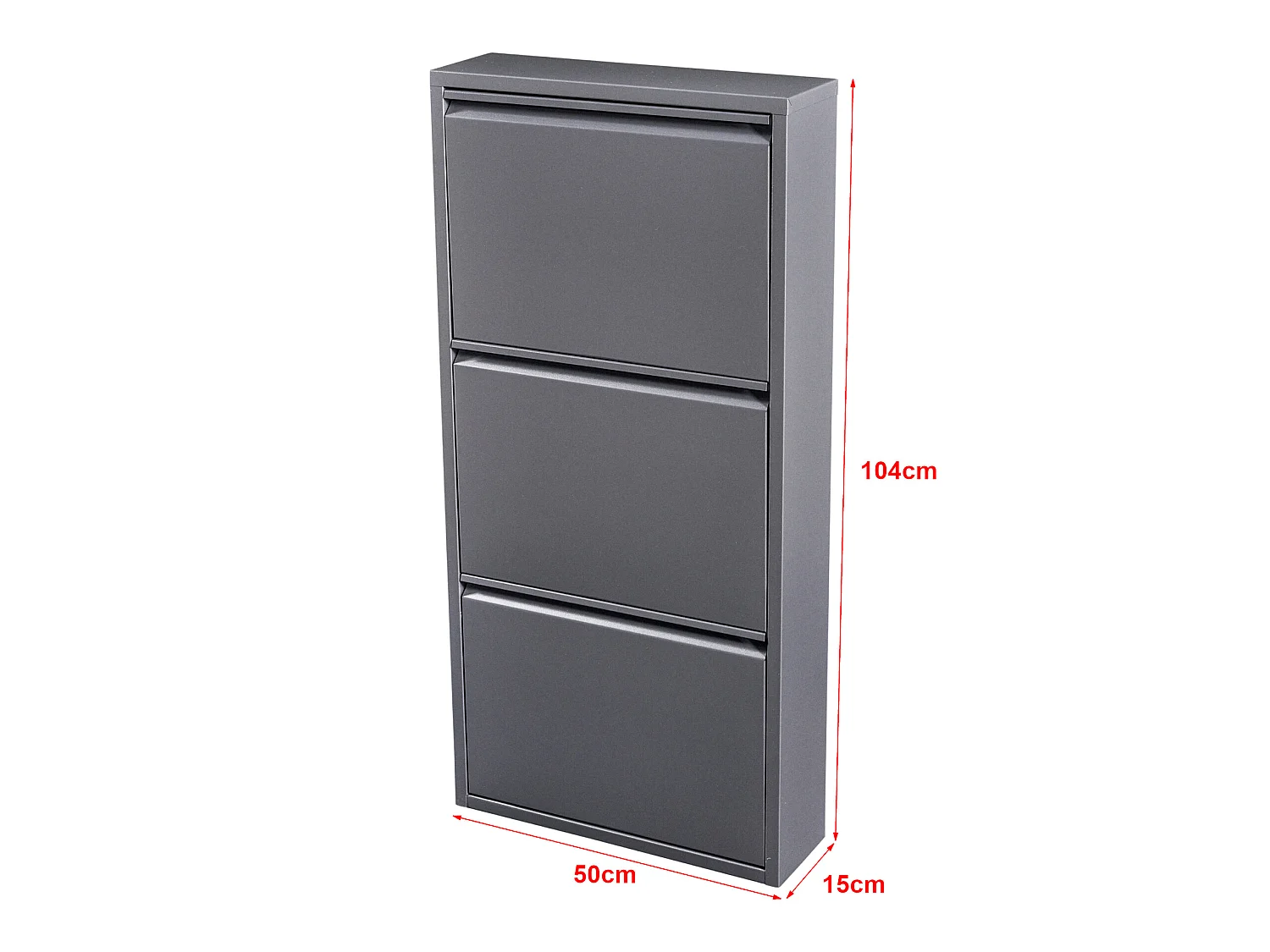 Meuble à chaussures Sokndal à 3 tiroirs inclinables gris [en.casa]