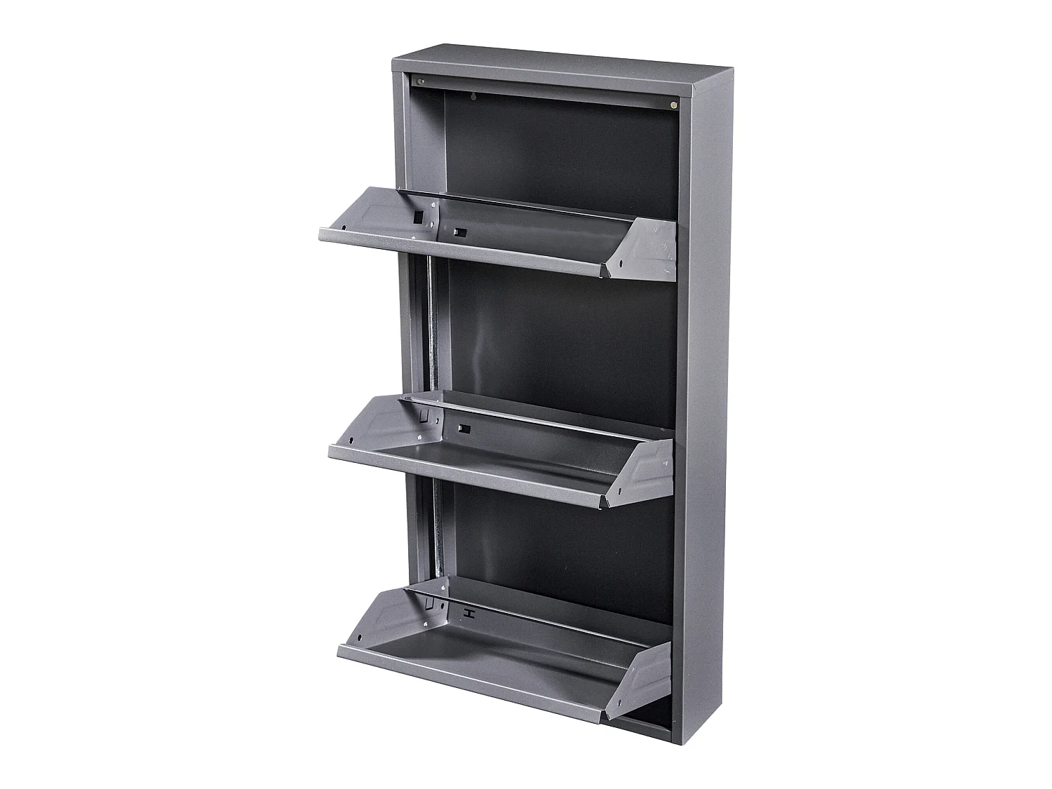 Meuble à chaussures Sokndal à 3 tiroirs inclinables gris [en.casa]