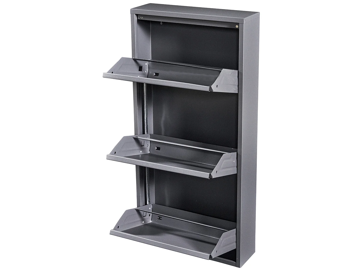 Meuble à chaussures Sokndal à 3 tiroirs inclinables gris [en.casa]