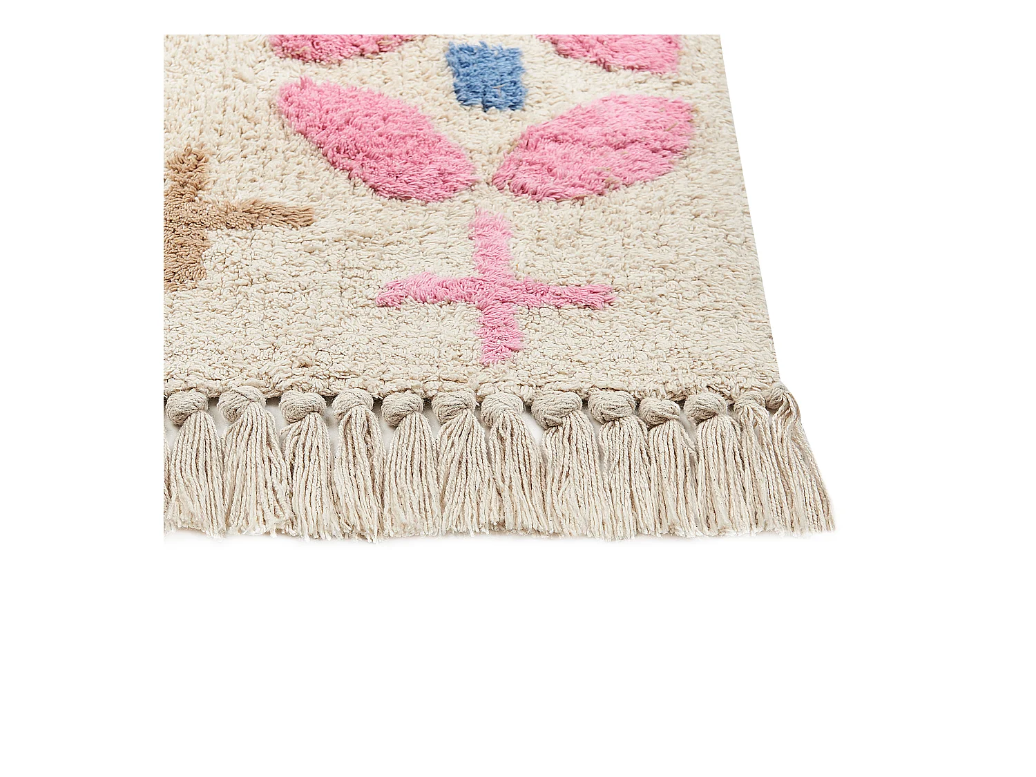 Tappeto per bambini cotone beige chiaro e multicolore 160 x 230 cm DARAN