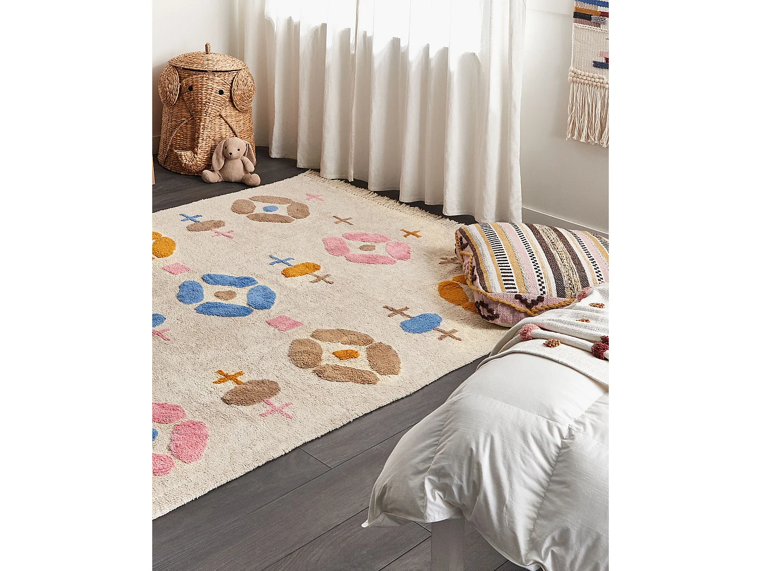 Dywan bawełniany 160 x 230 cm wielokolorowy DARAN