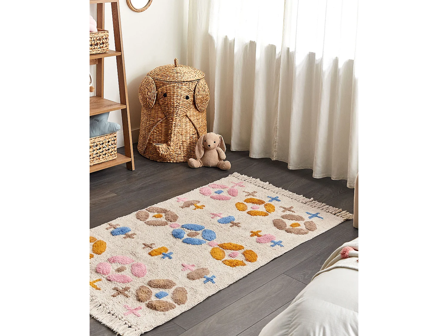 Vloerkleed katoen meerkleurig 80 x 150 cm DARAN