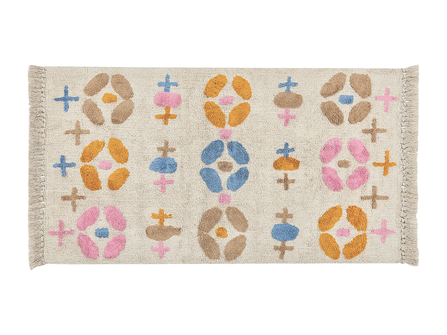 Vloerkleed katoen meerkleurig 80 x 150 cm DARAN