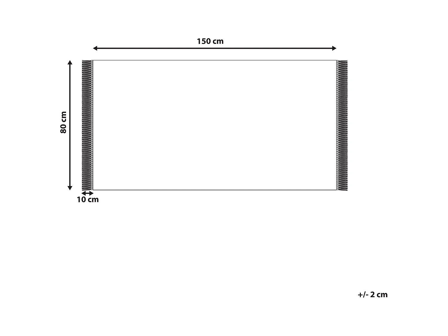 Vloerkleed katoen beige/zwart 80 x 150 cm SAZLI