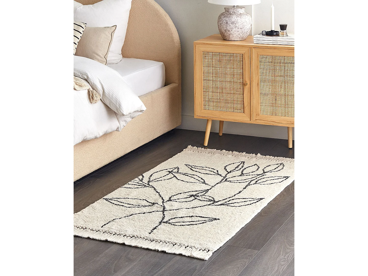 Tapis SAZLI Beige 80 x 150 cm Coton