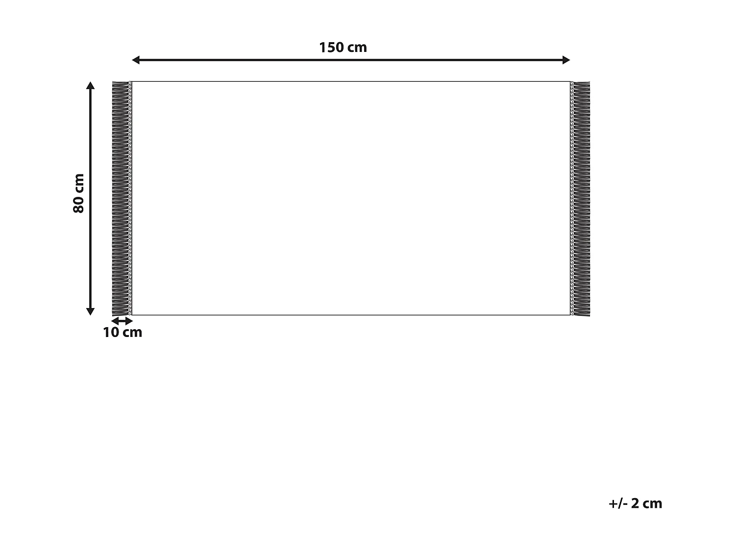 Dywan bawełniany 80 x 150 cm beżowo-czarny SAZLI