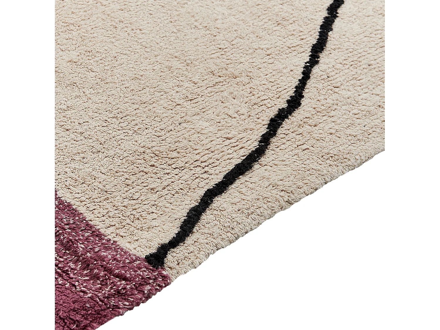 Tapis en coton beige et rose 140 x 200 cm AFSAR
