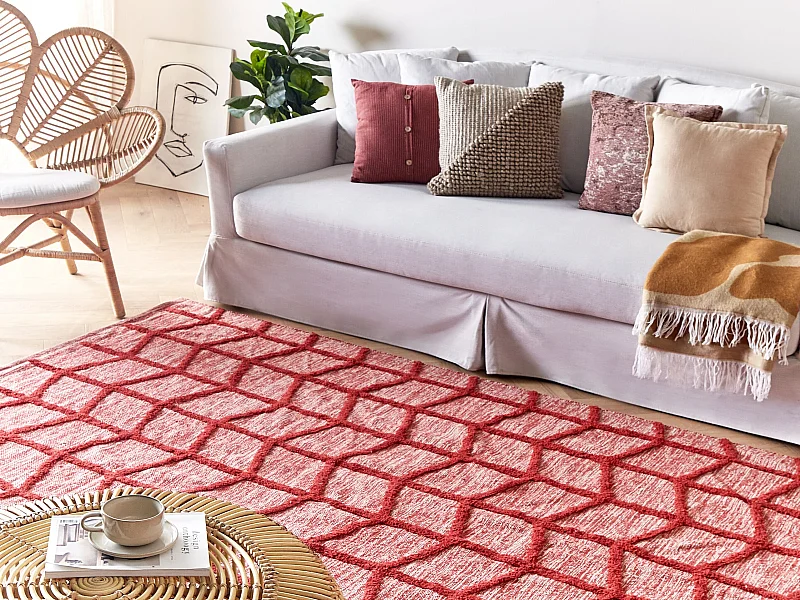 Tapis SIVAS Rouge 140 x 200 cm Coton