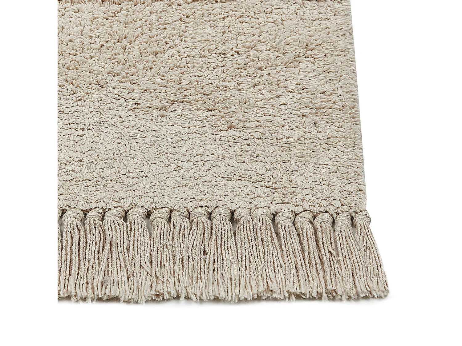 Tapis en coton beige et noir 140 x 200 cm NURU