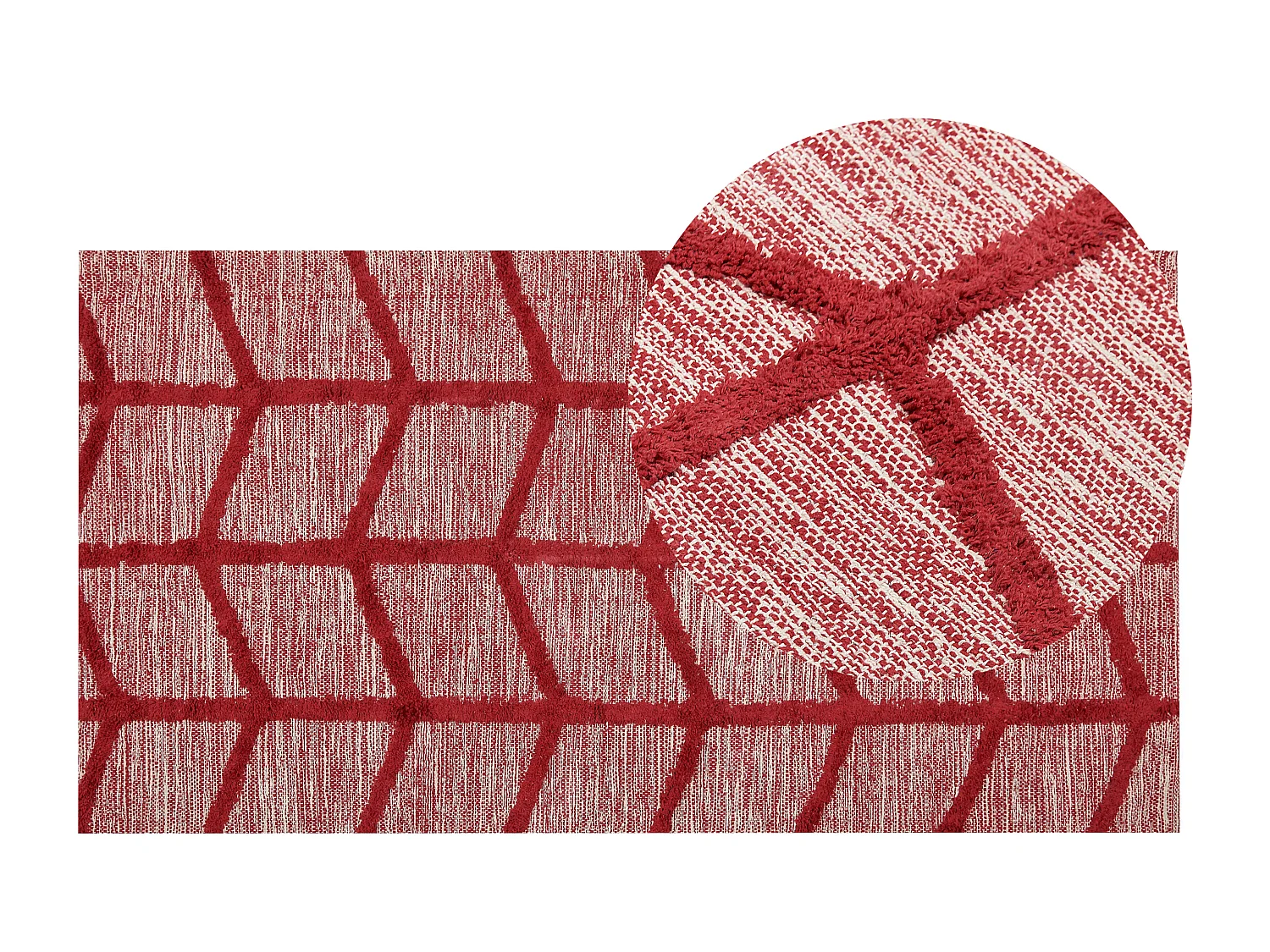 Tapis SIVAS Rouge 80 x 150 cm Coton