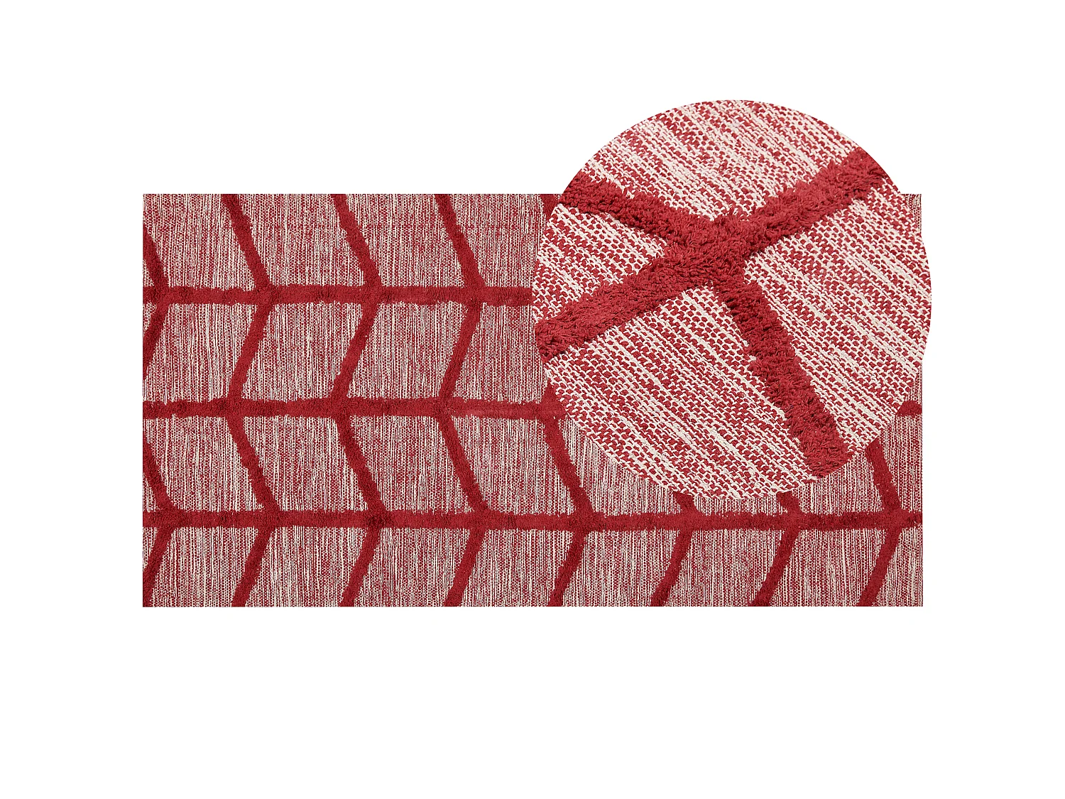 Tapis en coton rouge 80 x 150 cm SIVAS