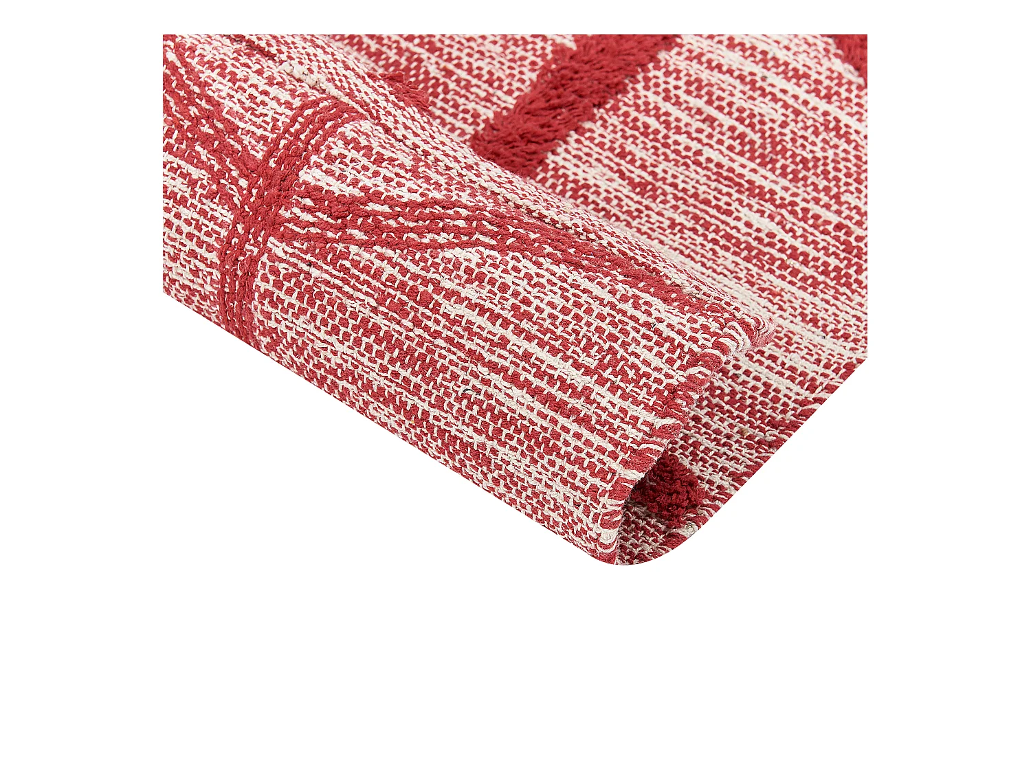 Vloerkleed katoen rood 160 x 230 cm SIVAS