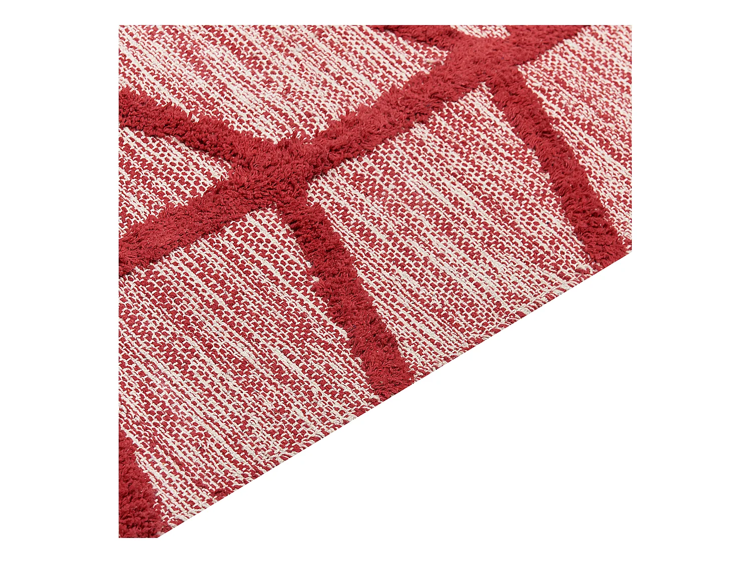 Vloerkleed katoen rood 160 x 230 cm SIVAS